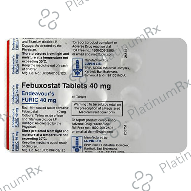 Furic 40mg Tablet 15s