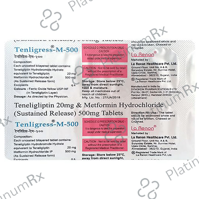 Tenligress M 500/20mg Tablet SR 10s