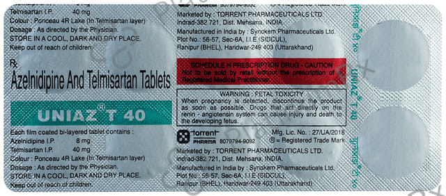 Uniaz T 40/8mg Tablet 10s
