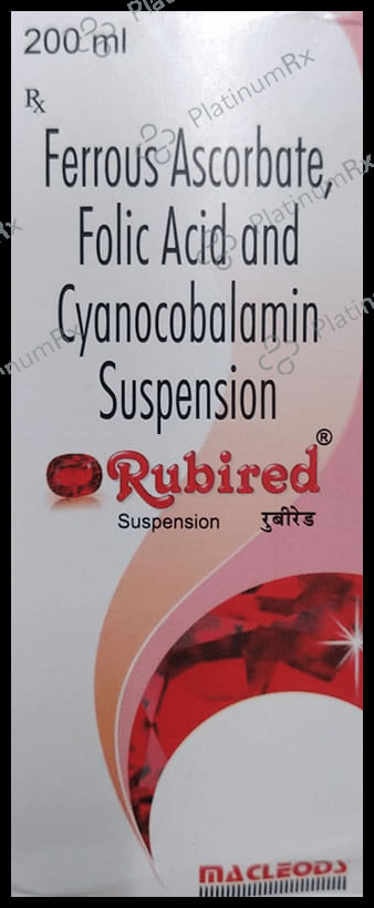 Rubired Oral 30mg/1500/2.5mcg Suspension 200ml