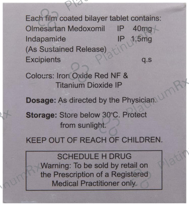 Olmy D 40/1.5mg Tablet SR 10s
