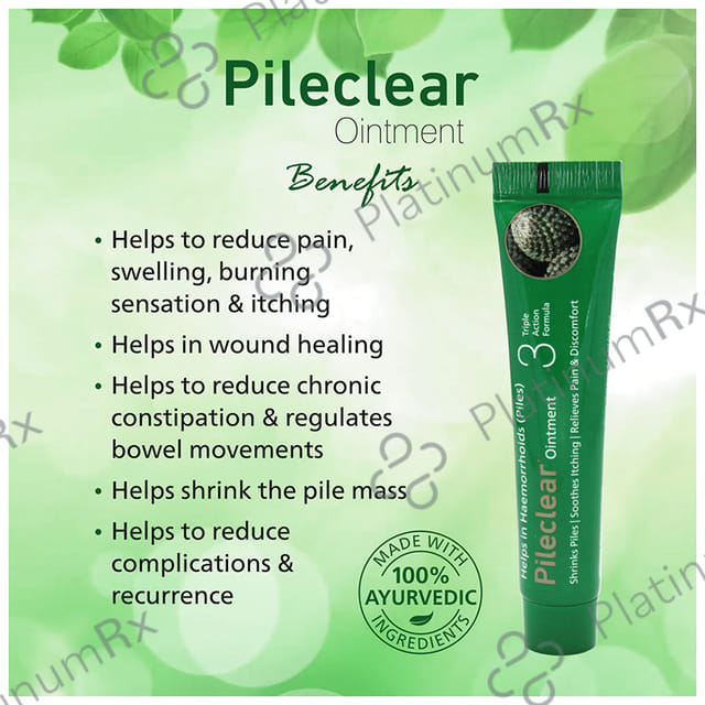 Pileclear Ointment (25gm Each) 4 Tubes