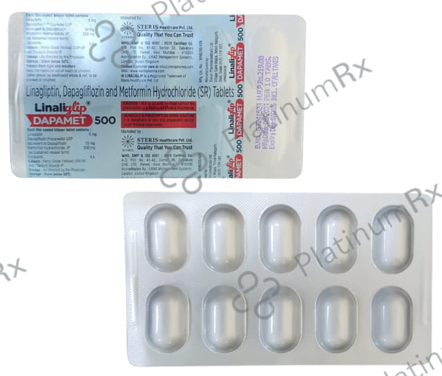 Linaliglip Dapamet 500/10/5mg Tablet 10s