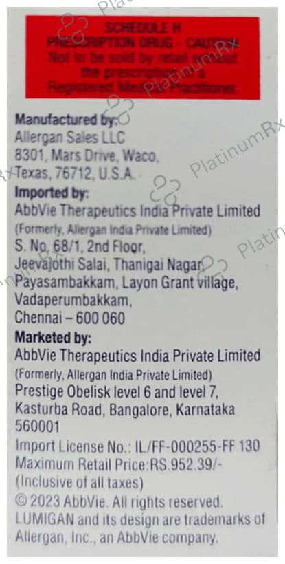 Lumigan 0.03% Solution 3ml