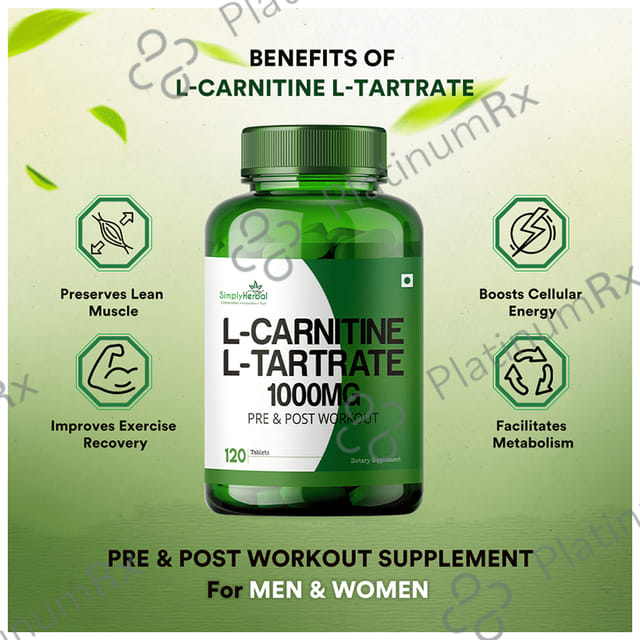 Simply Herbal L-Carnitine L-Tartrate 1000mg Tablet