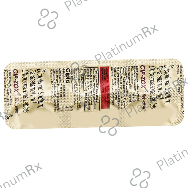 Cip Zox 500/50/325mg Tablet 10s