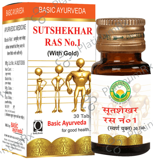 Basic Ayurveda Sutshekhar Ras No.1 (with Gold) Tablet 30 tablets
