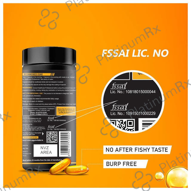 Gym Vitals Omega 3 Fish Oil Soft Gelatin Capsule 100s