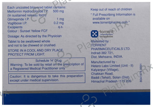 Trivoglitor 1/500/0.2mg Tablet SR 10s