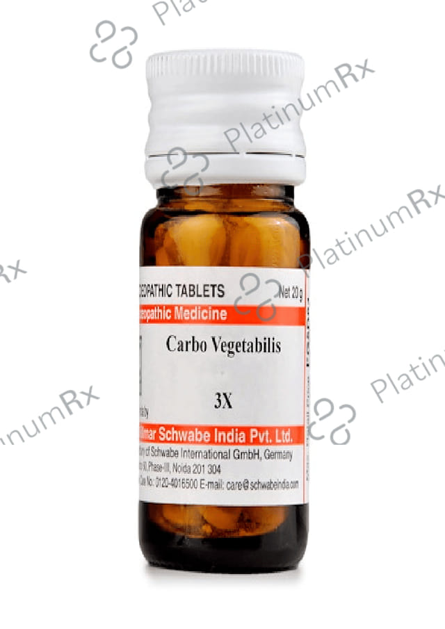 Dr Willmar Schwabe India Carbo Vegetabilis Trituration Tablet 3X