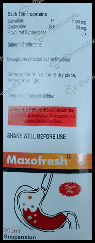 Maxofresh Oral Suspension Sugar Free