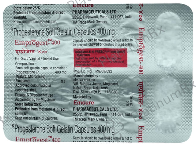 Emprogest 400 Soft Gelatin Capsule