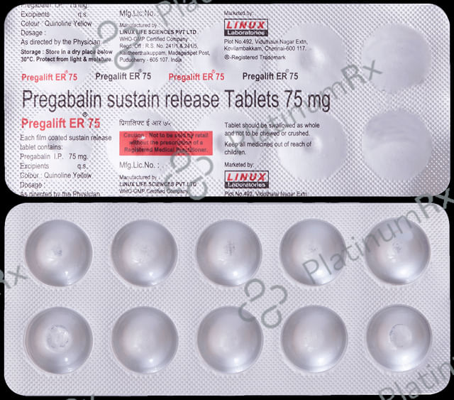 Pregalift 75mg Tablet ER 10s