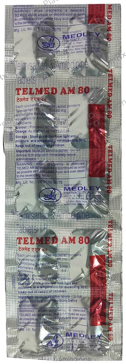 Telmed AM 80mg/5mg Tablet