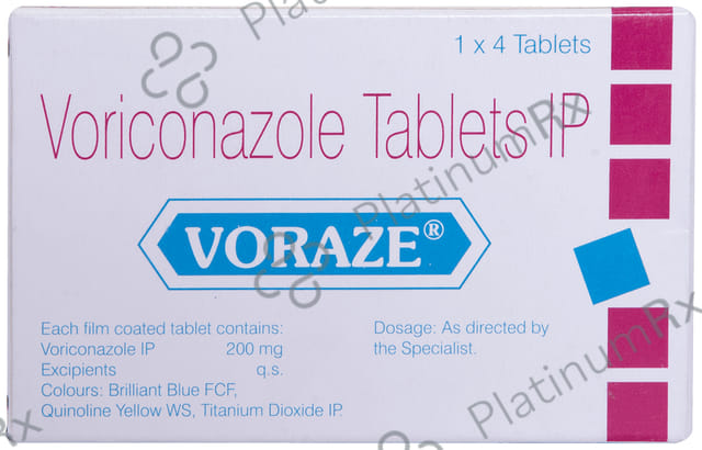 Voraze 200mg Tablet 4s