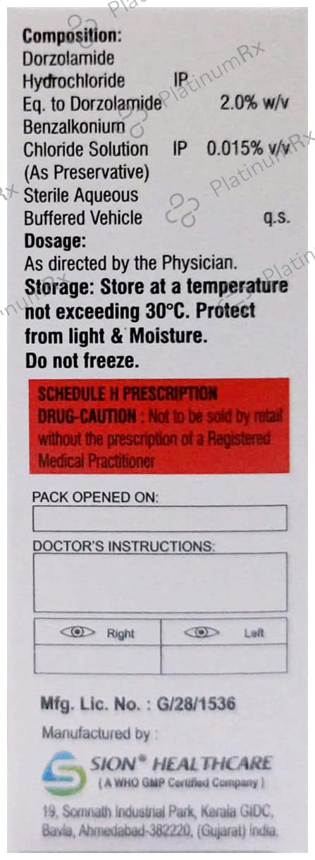 Dorsite 2% Eye Drop 5ml