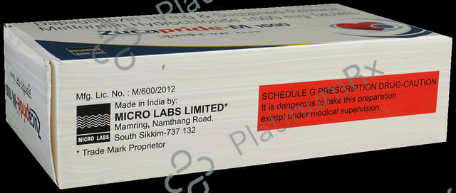 Zucapride M 10/1000mg Tablet SR 10s