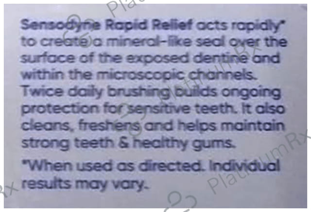 Sensodyne Rapid Relief Sensitive Toothpaste 80gm