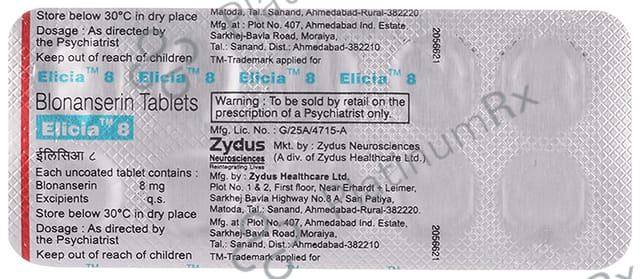 Elicia 8mg Tablet 10s