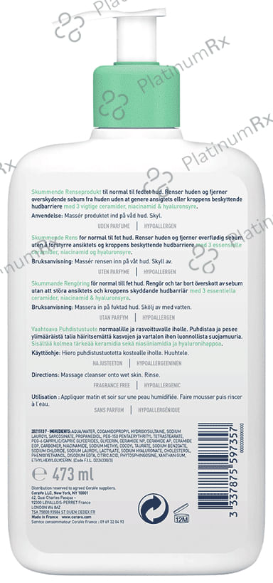 CeraVe Foaming Cleanser for Normal & Oily Skin 473 ml