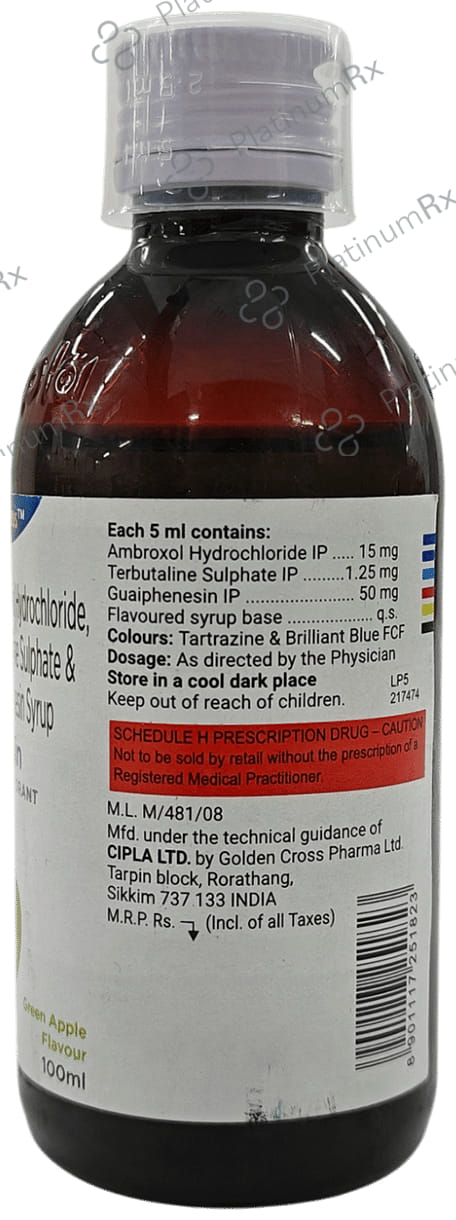 Axalin Green Apple Expectorant 100ml