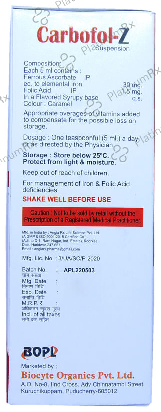 Carbofol-Z Oral Suspension