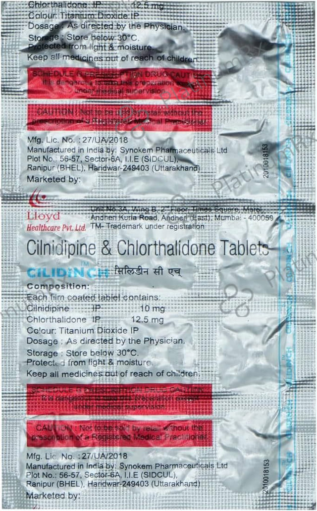 Cilidin CH 10/12.5mg Tablet 15s