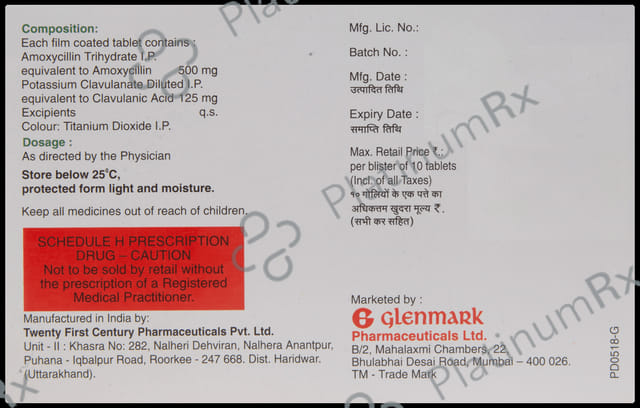 Miliclav 500/125mg Tablet 10s