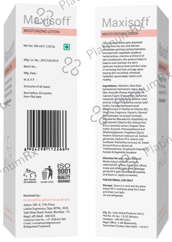 Maxisoft Moisturizing Lotion (100ml Each) 1 Tube