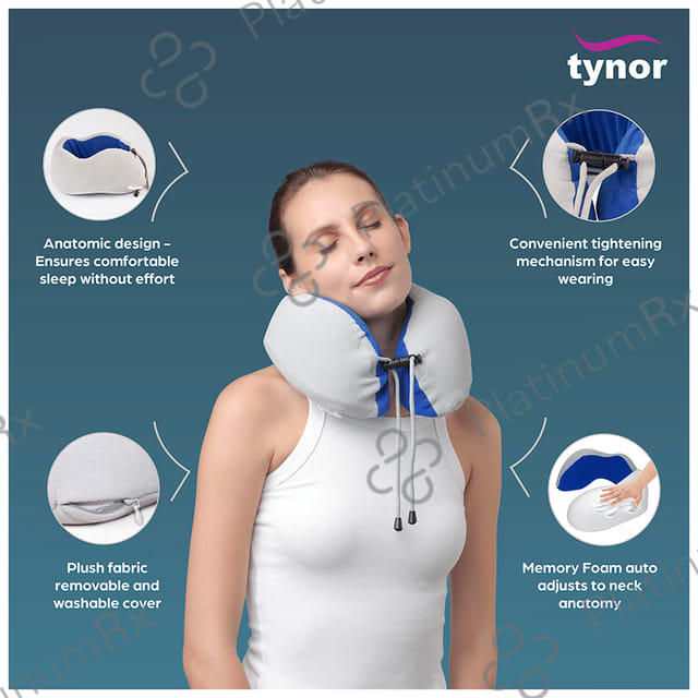 Tynor Travel Pillow Urbane Universal Grey