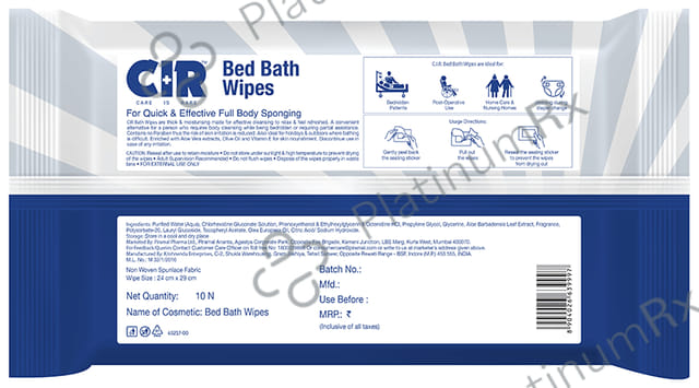 CIR Bed Bath Wipes with Aloe Vera & Olive Extracts