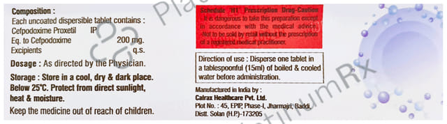 Nodcef 200mg Tablet DT 10s