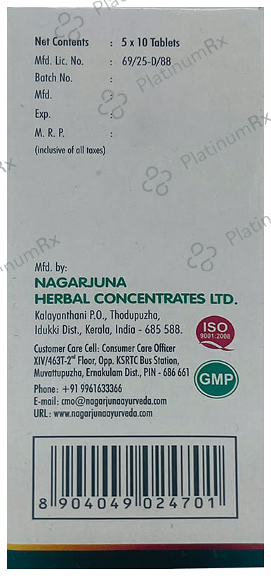 Nagarjuna Maanasamithra Vatakam (Tablet)