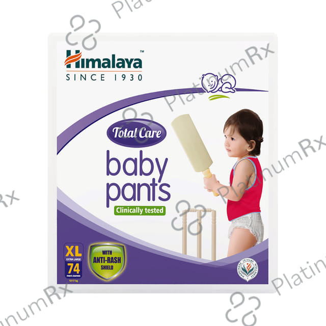 Himalaya Total Care Baby Pants - With Anti-Rash Shield & Wetness Indicator - Size XL 74 diapers