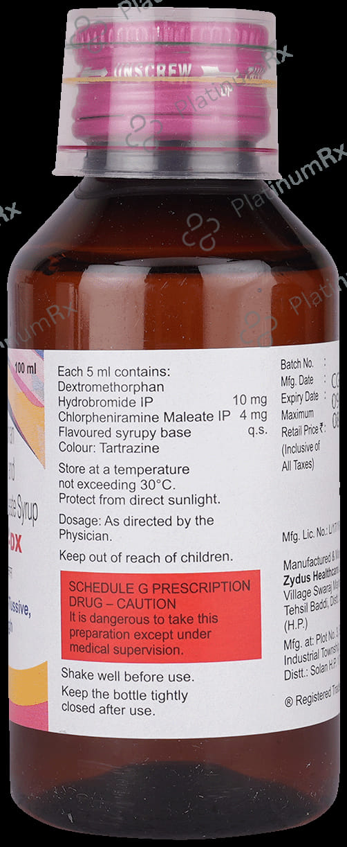 Bricarex DX 4/10mg Syrup 100ml