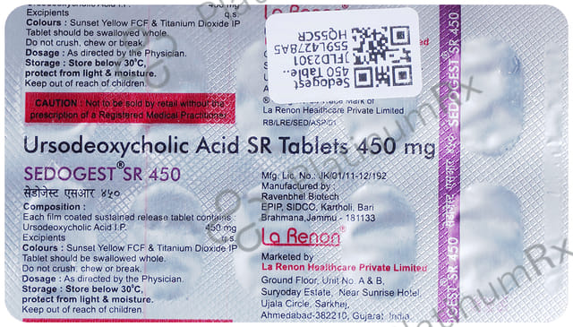 Sedogest 450mg Tablet SR 10s