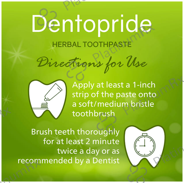 Dentopride Herbal Toothpaste (100gm Each) 1 Tube