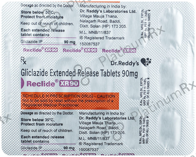 Reclide XR 90mg Tablet 15s