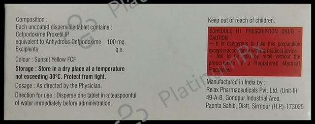 Gudcef DT 100mg Tablet 10s