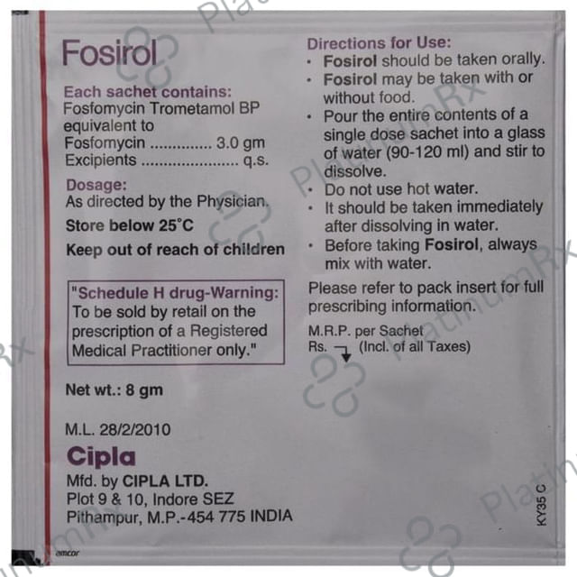 Fosirol 3mg Powder 8gm