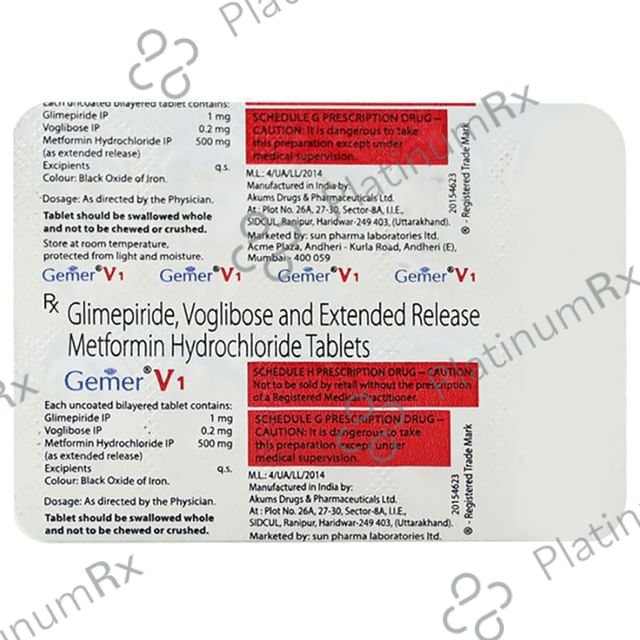 Gemer V 1 Tablet ER 10 Tablet ER