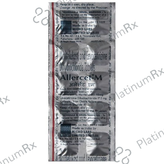 Allercet M 5/10mg Tablet 10s