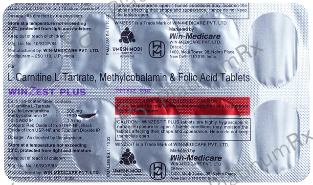 Winzest Plus 500mg/1500mcg/1500mcg Tablet 10s