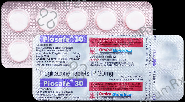 Piosafe 30mg Tablet 10s