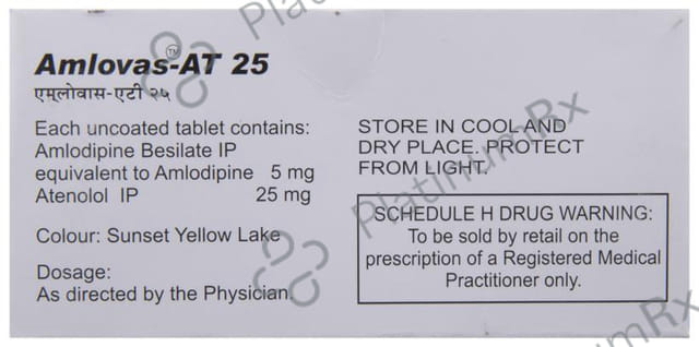 Amlovas AT 5/25mg Tablet 15s