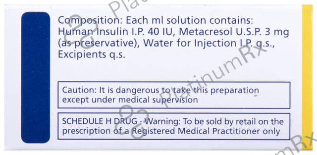 Human Actrapid (40 IU/ml) (1*10ml Vial)