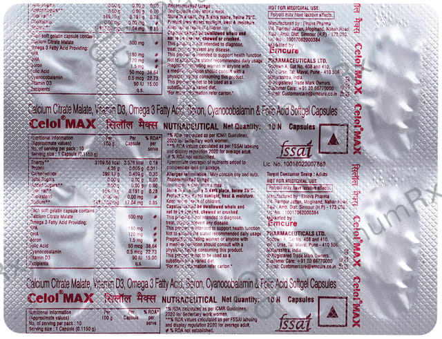 Celol Max Capsule 10s