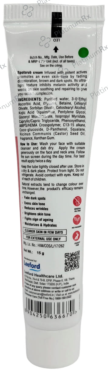 Leeford Spotsrub Skin Cream 15gm