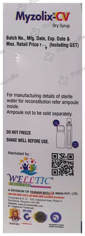 Myzolix 50/31.25mg CV Dry Syrup Mix Fruit Flavour 30ml