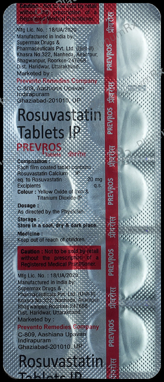 Prevros 20mg Tablet 10s